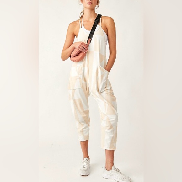 Free People X FP Movement Hot Shot Printed Onesie in Bamboo Incline Combo NWT - Picture 5 of 9